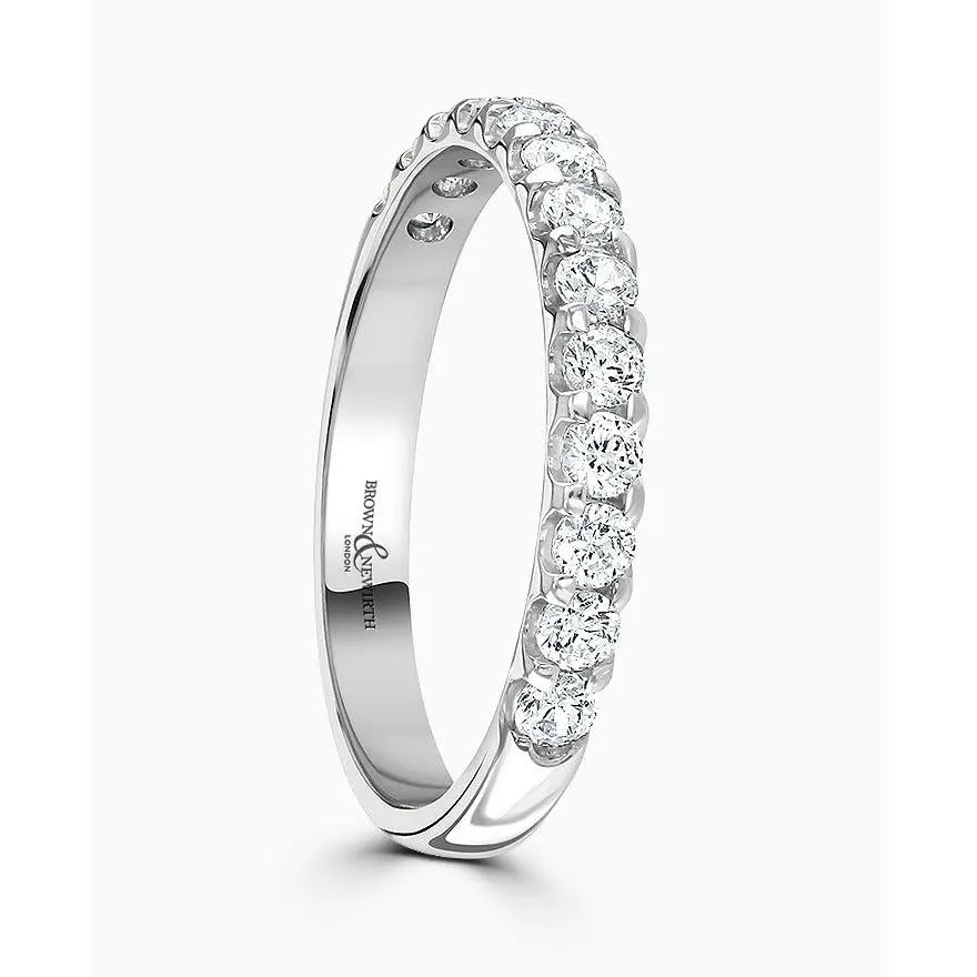 Platinum Diamond Half Eternity Ring 1