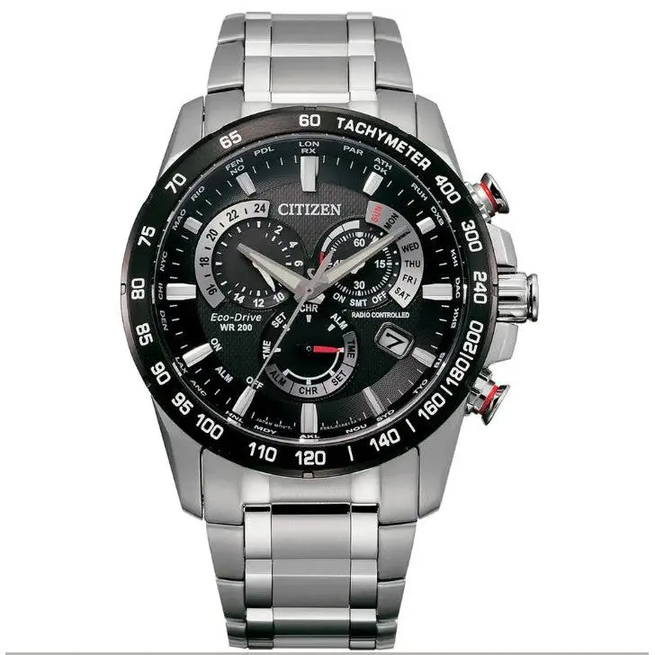 Citizen Perpetual Chrono A.T Black Dial Bracelet Watch 1