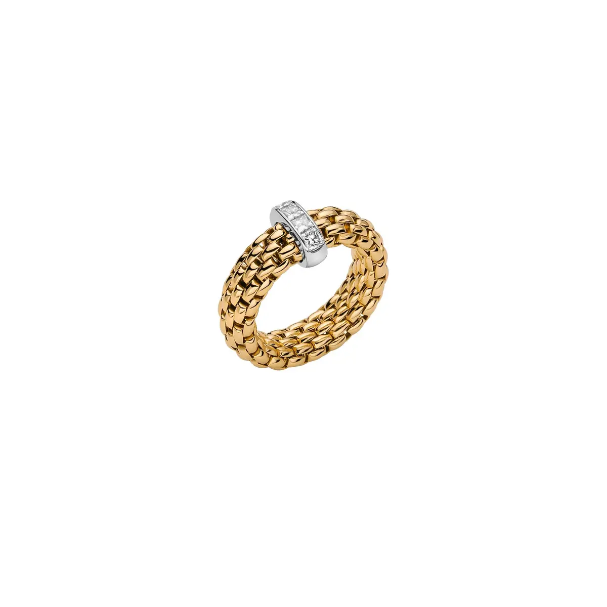 Vendome 18Ct Yellow And White Gold Diamond Set Ring 1