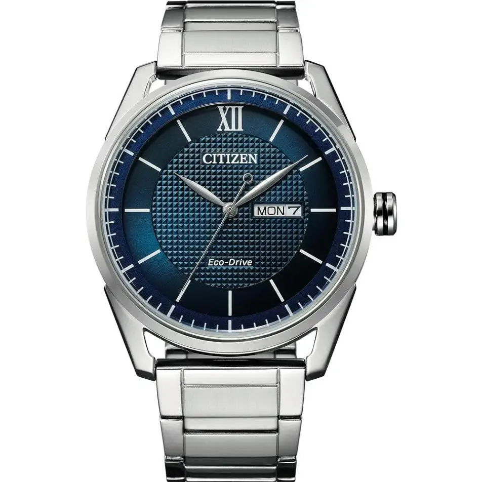 Citizen Classic Collection Blue Dial Stainless Steel Bracelet Eco Drive Watch 1