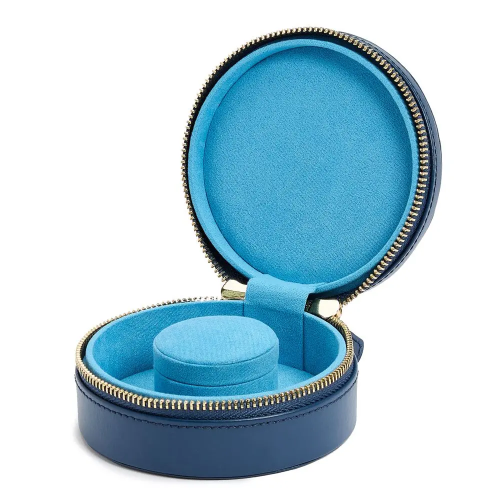 Wolf 1834- Sophia Round Zip Case- Indigo 2