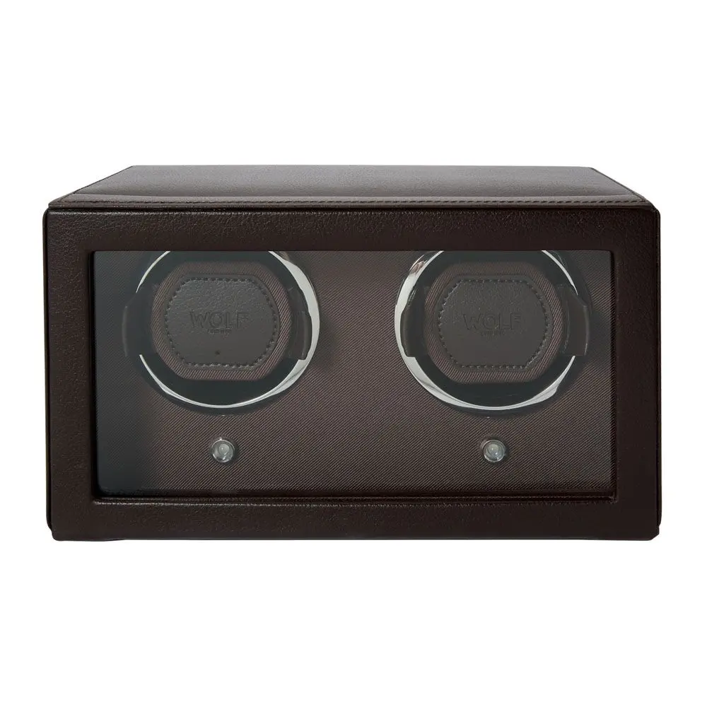 Wolf 1834- Cub Double Watch Winder With Cover- Brown 2