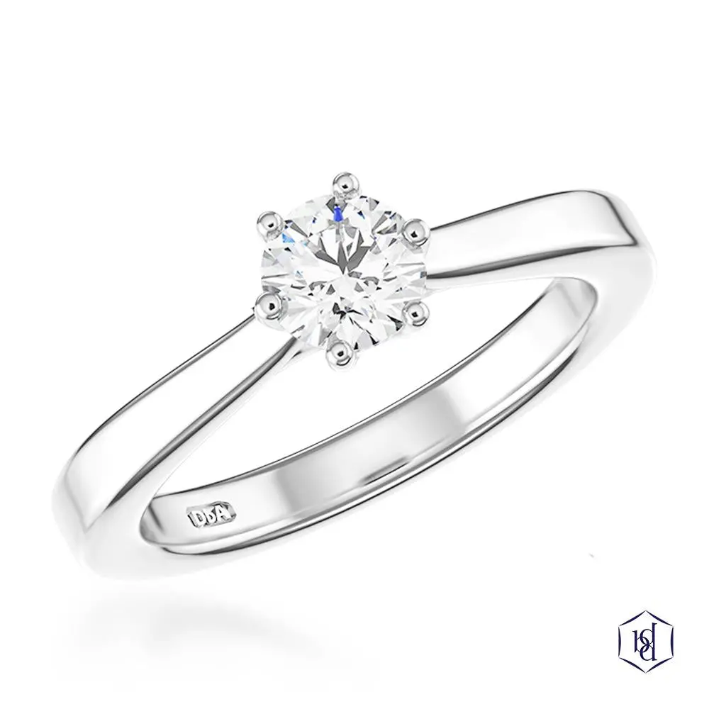 Platinum Round Brilliant Cut Platinum Solitaire Diamond 1