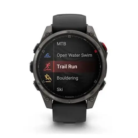 Garmin Fenix 8 Pro 47Mm Amoled, Sapphire, Carbon Grey Dlc Titanium With Black/Pebble Grey Silicone B 2