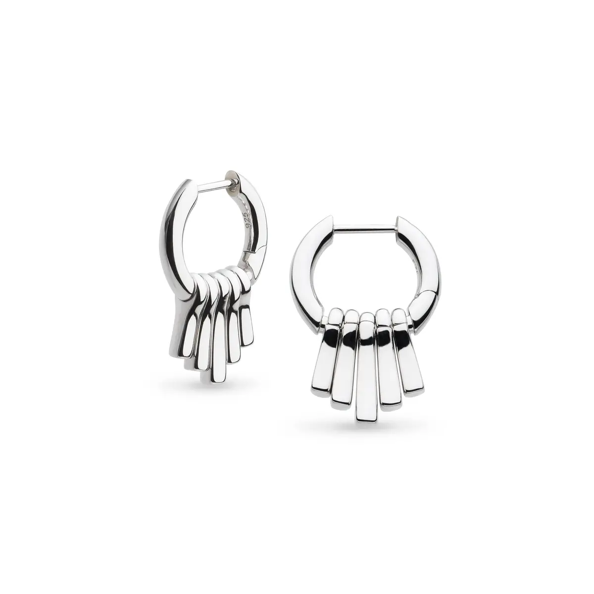 Kit Heath Silver Array Dangle Hoop Earrings 1