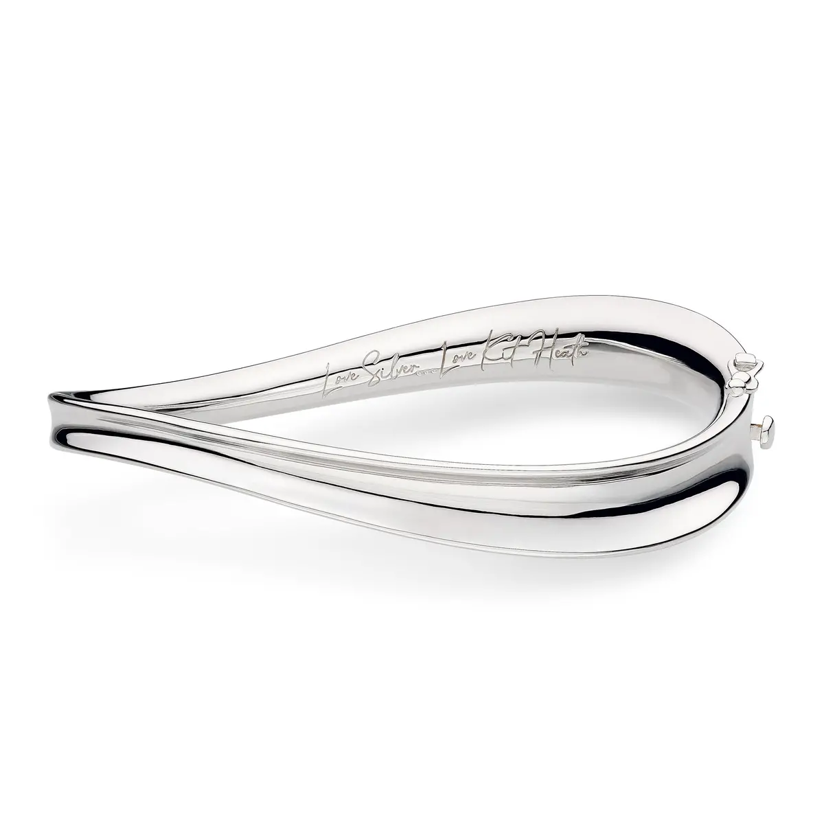 Kit Heath Silver Serenity Hinged Bangle 1