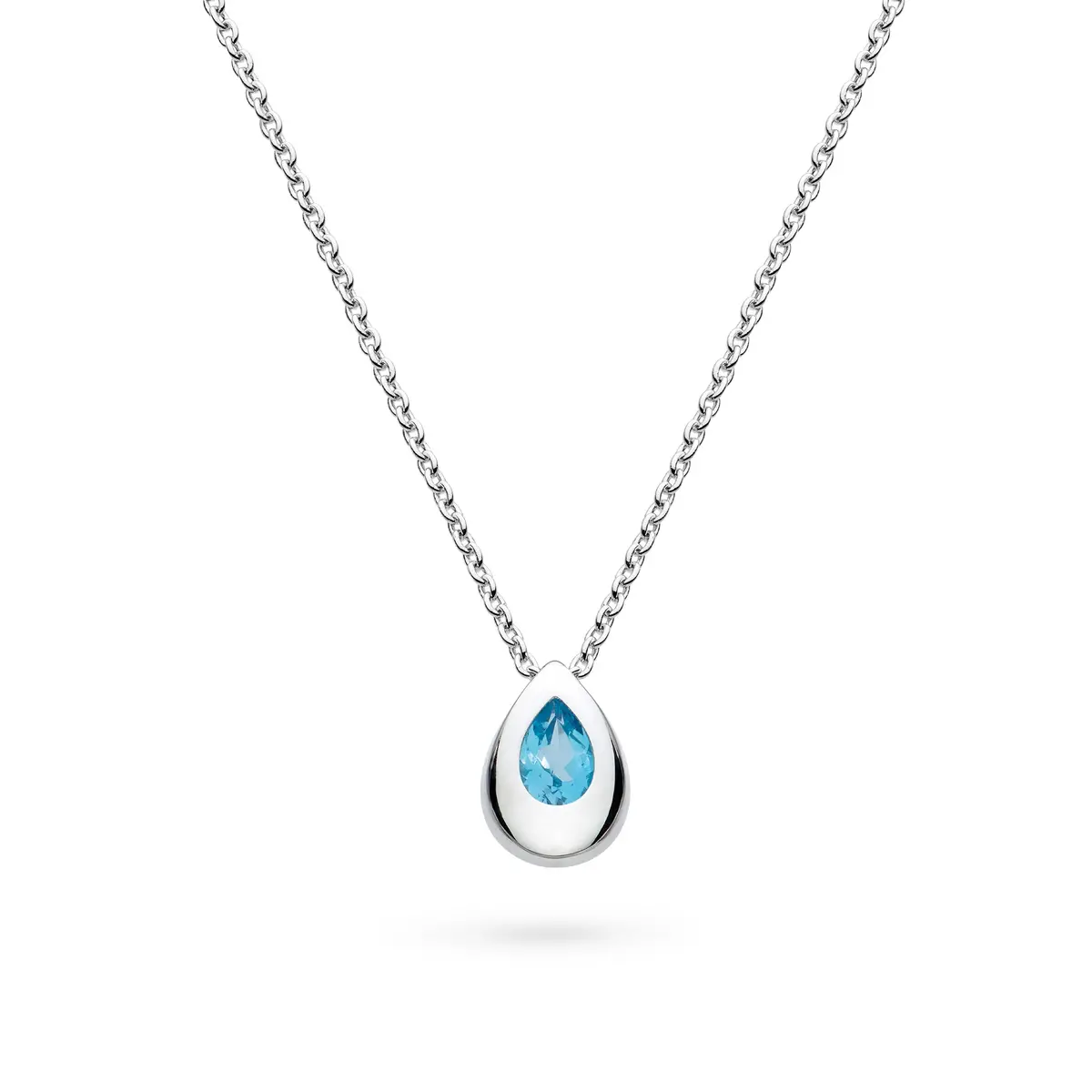 Kit Heath Silver Coast Pebble Swiss Blue Topaz Necklace 1