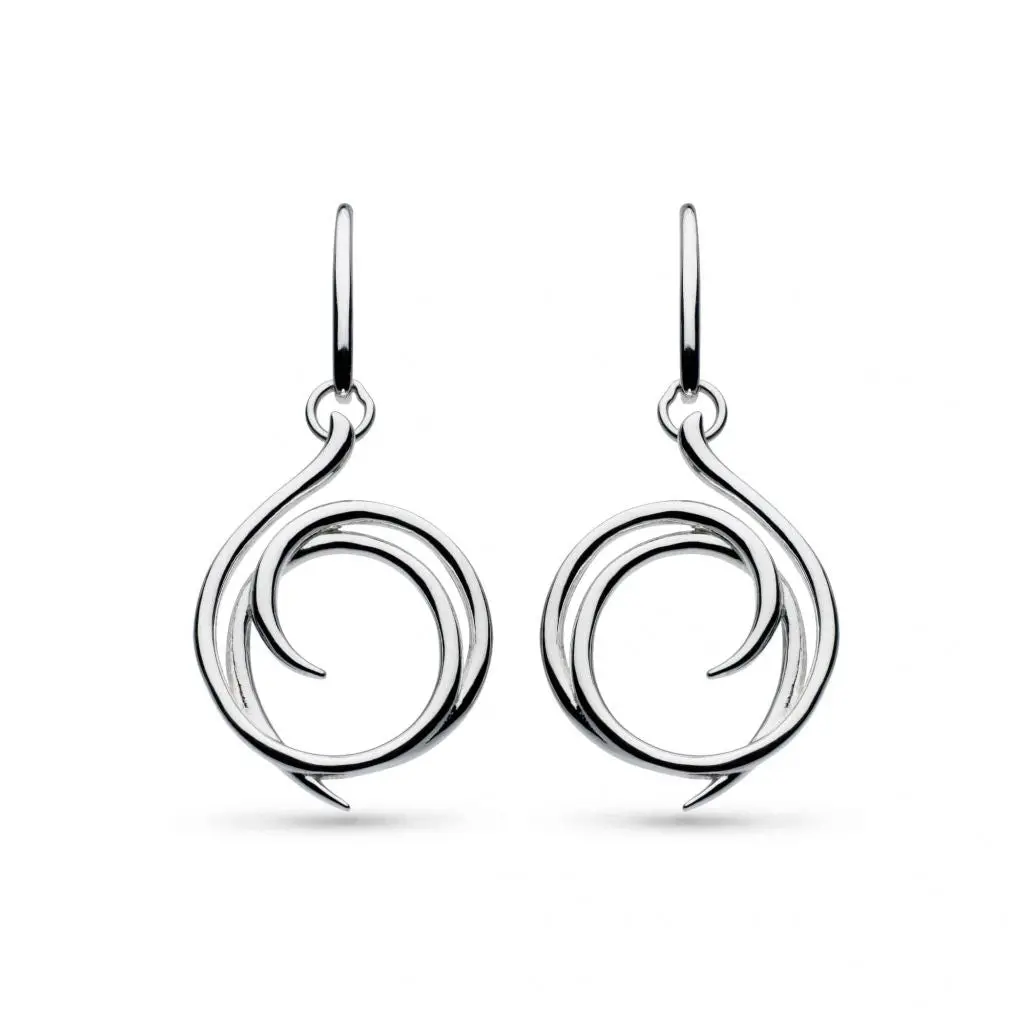 Silver Entwine Helix Wrap Drop Earrings 1