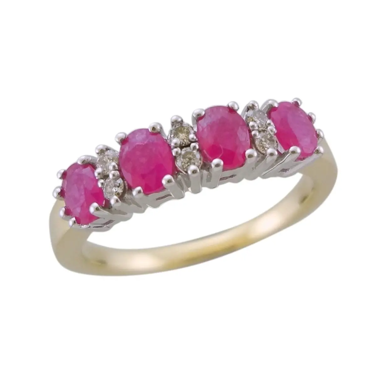 9Ct Gold Ruby & Diamond Dress Ring 1