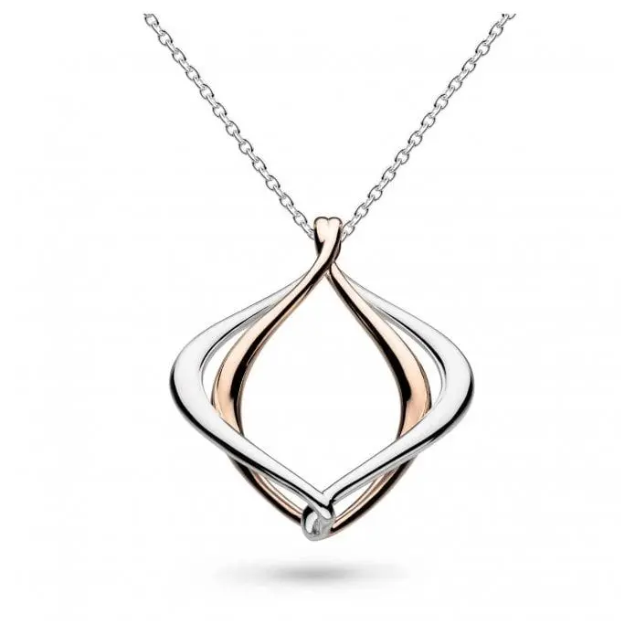 Silver & Rose Gold Plated Alicia Rose Midi Necklace 1
