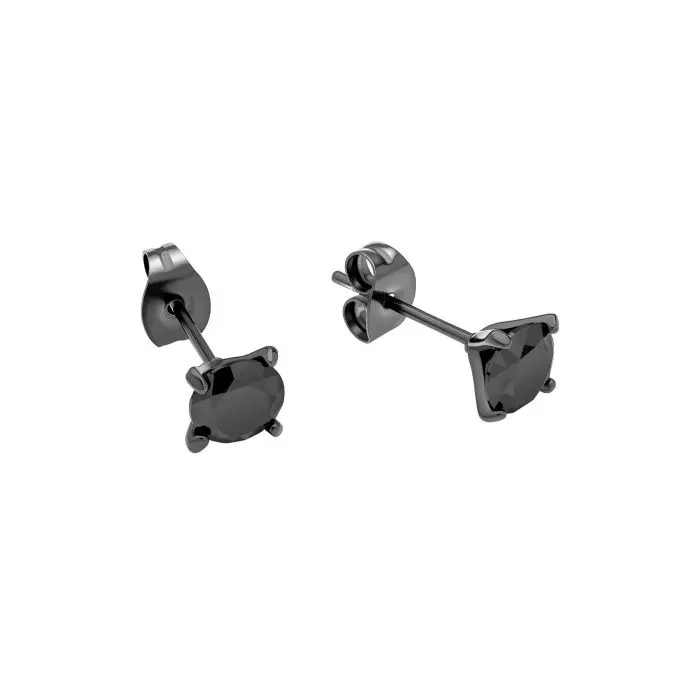 Fb Black Cubic Zirconia Black Metal Studs 1