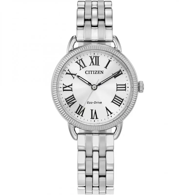 Classic Stainless Steel Roman Numeral Dial Bracelet Watch 1