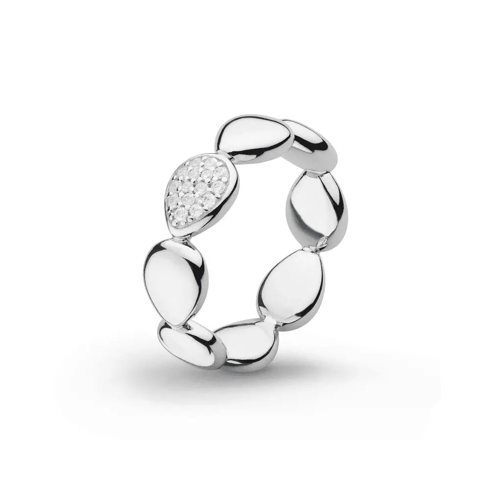 Silver Coast Pebble Glisten Cz Ring 1
