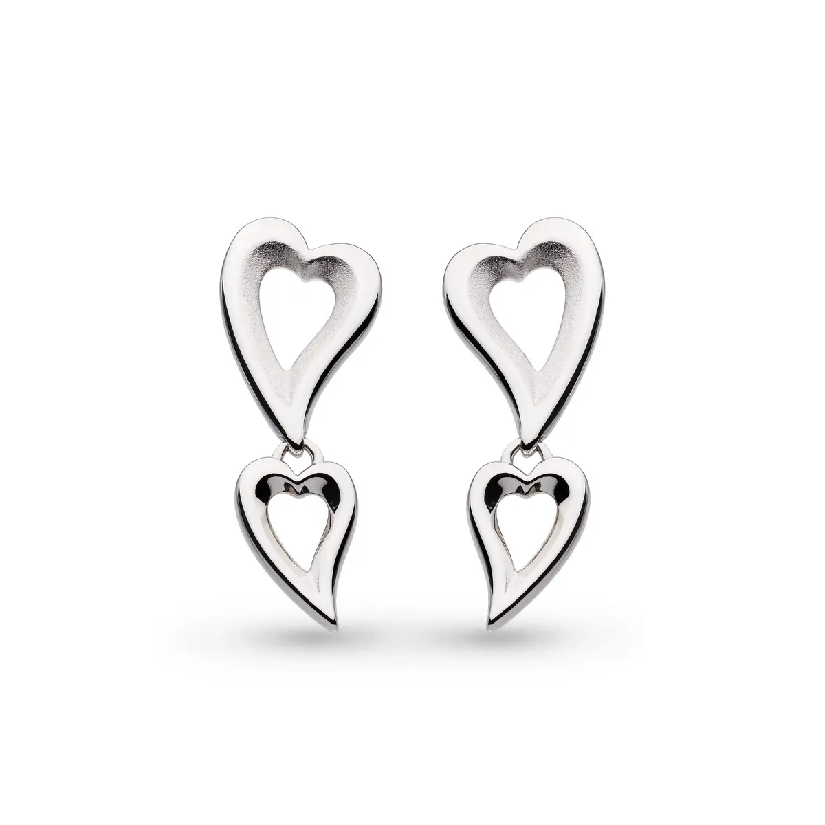 Silver Desire Love Story Duo Drop Earrings 1