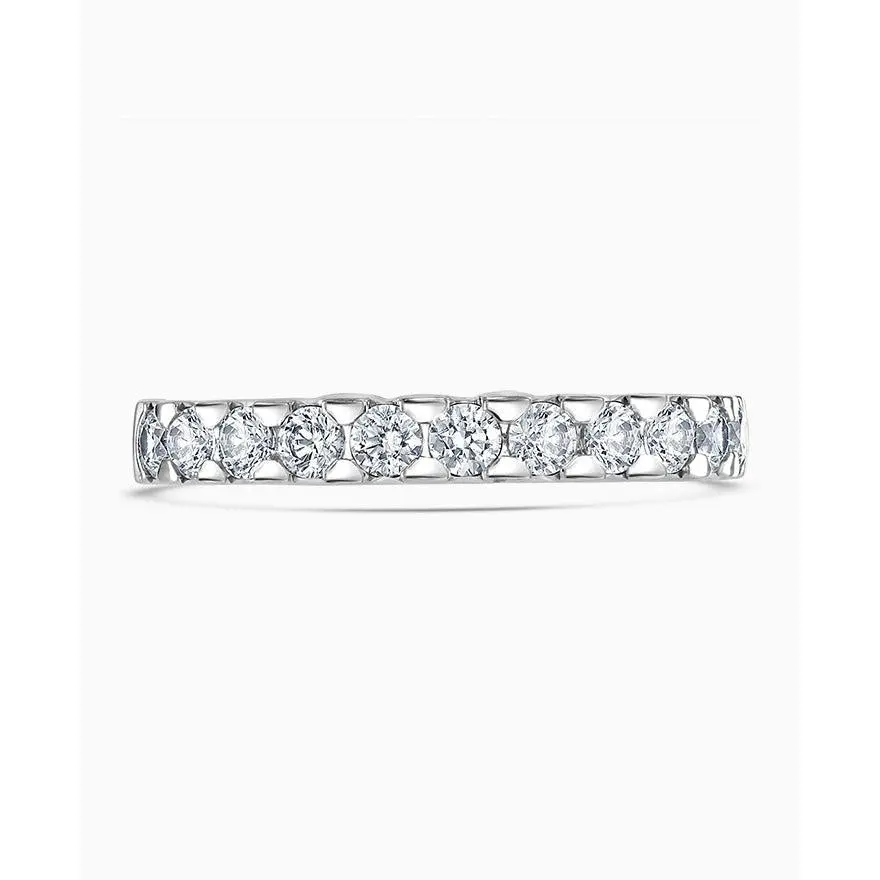 Platinum Claw Set Diamond Eternity Ring 2