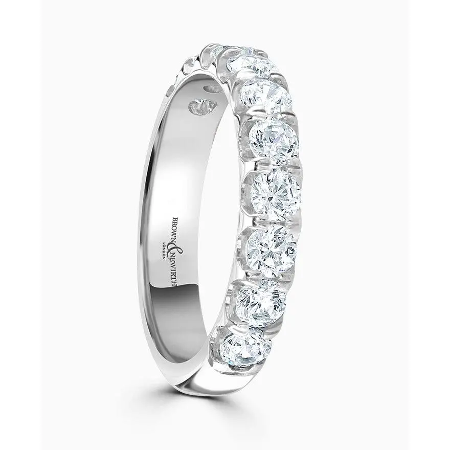 Platinum Claw Set Diamond Eternity Ring 1