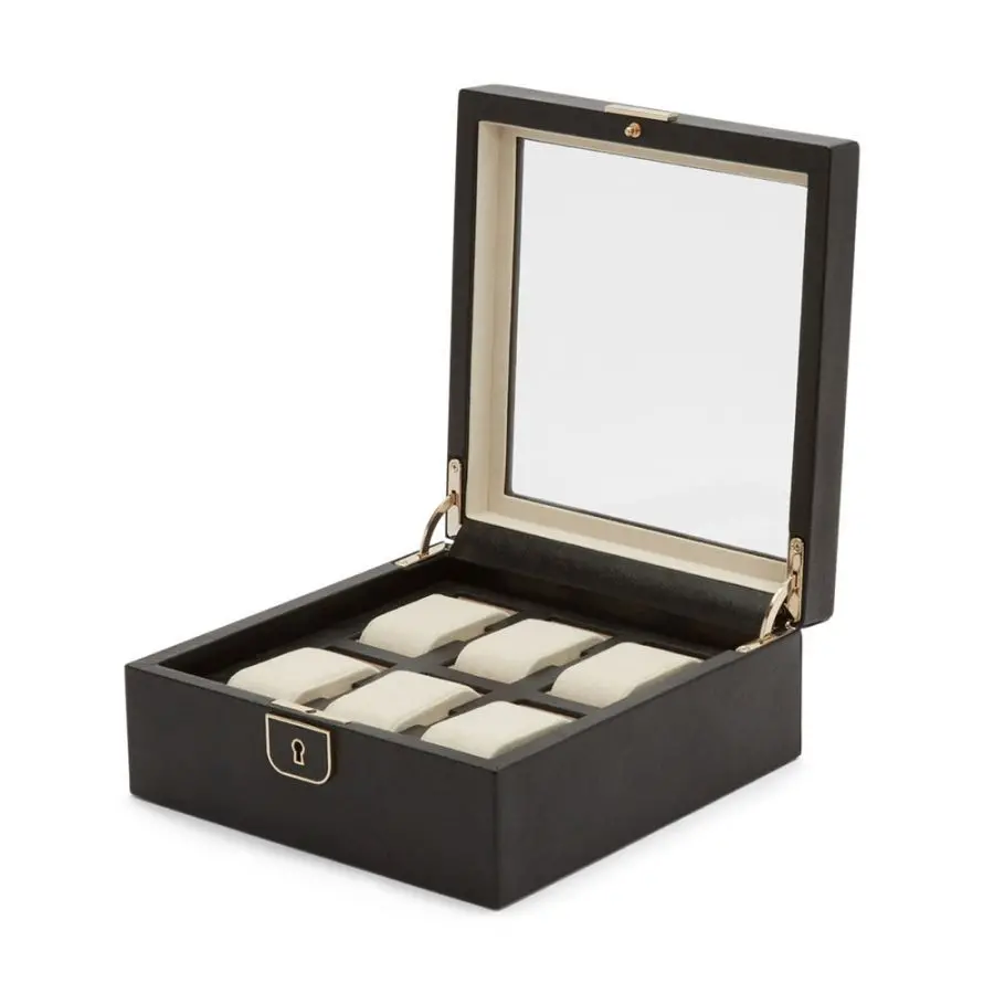 Palermo 6Pc Watch Box - Black Anthracite 1