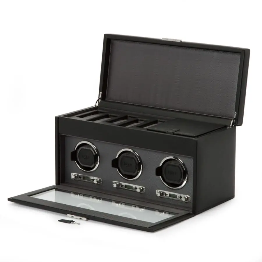 Viceroy Triple Black Watch Winder With Storage 1