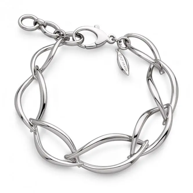 Silver Entwine Twine Twist Link Bracelet 1