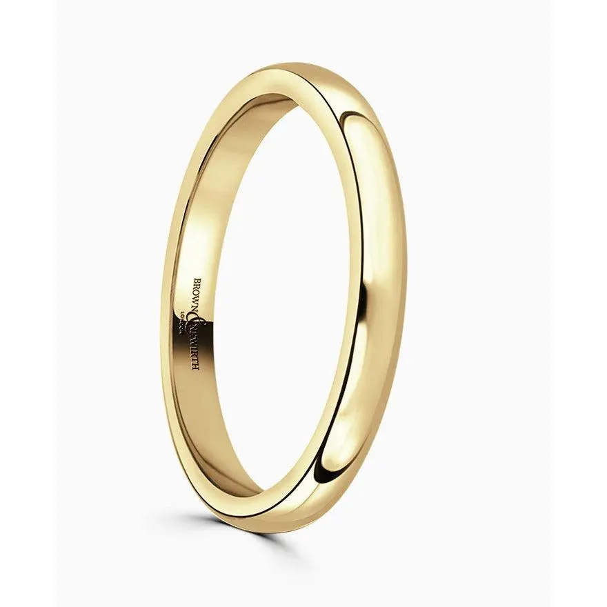 18Ct Yellow Gold 2.5Mm Wedding Band 1