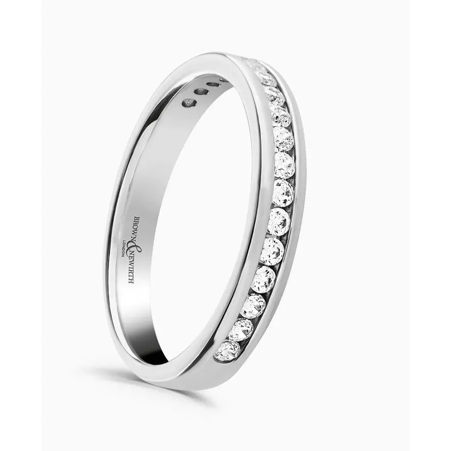 0.30Ct Platinum Dia Chan Set Str Edge Het 1