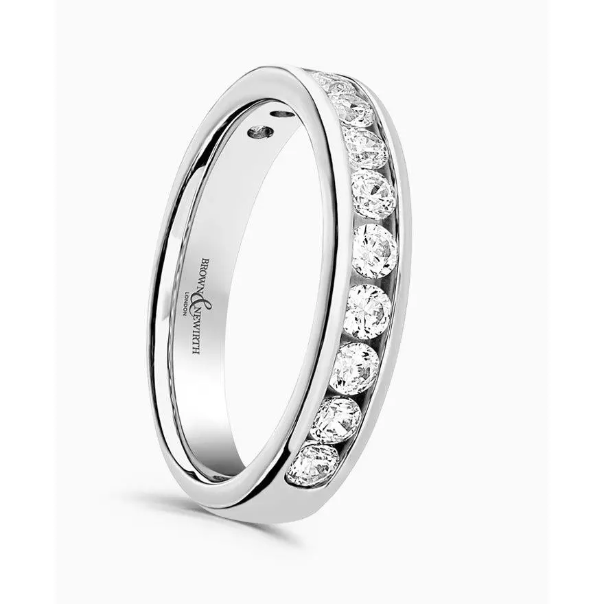 0.75Ct Platinum Dia Chan Set Str Edge Het 1