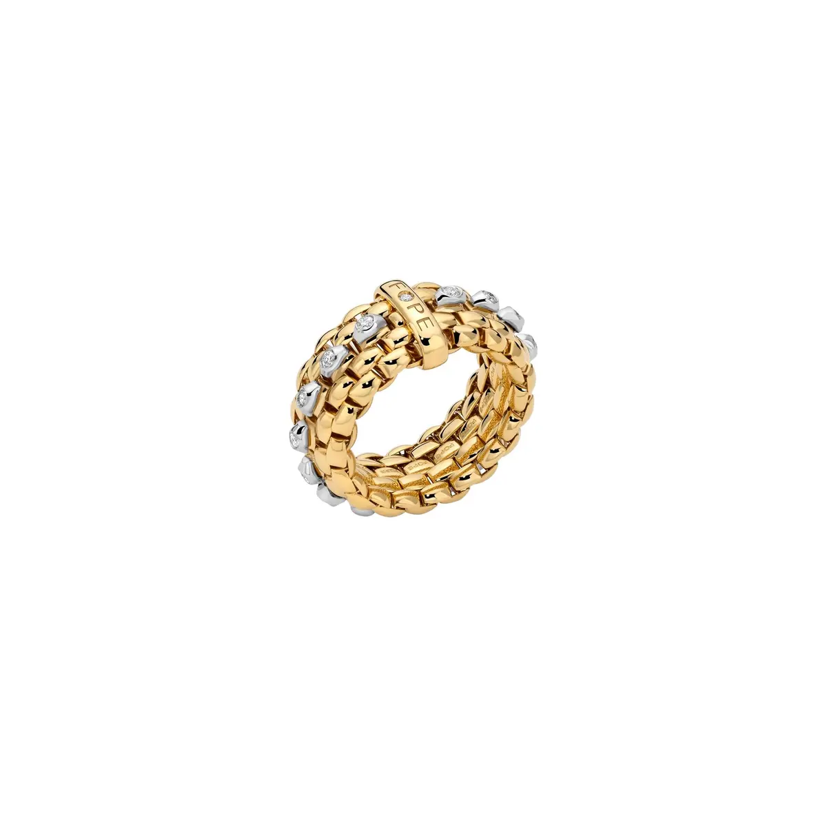 Panorama 18Ct Yellow Gold Flex-It Diamond Set Ring 1