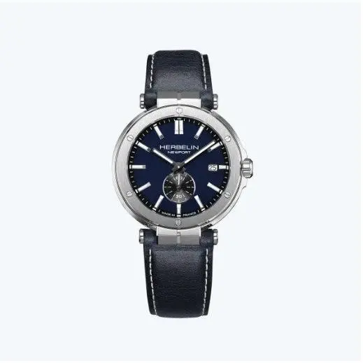 Herbelin Newport Quartz Watch. Black Dial Stainless Steel Case And Bracelet. 1