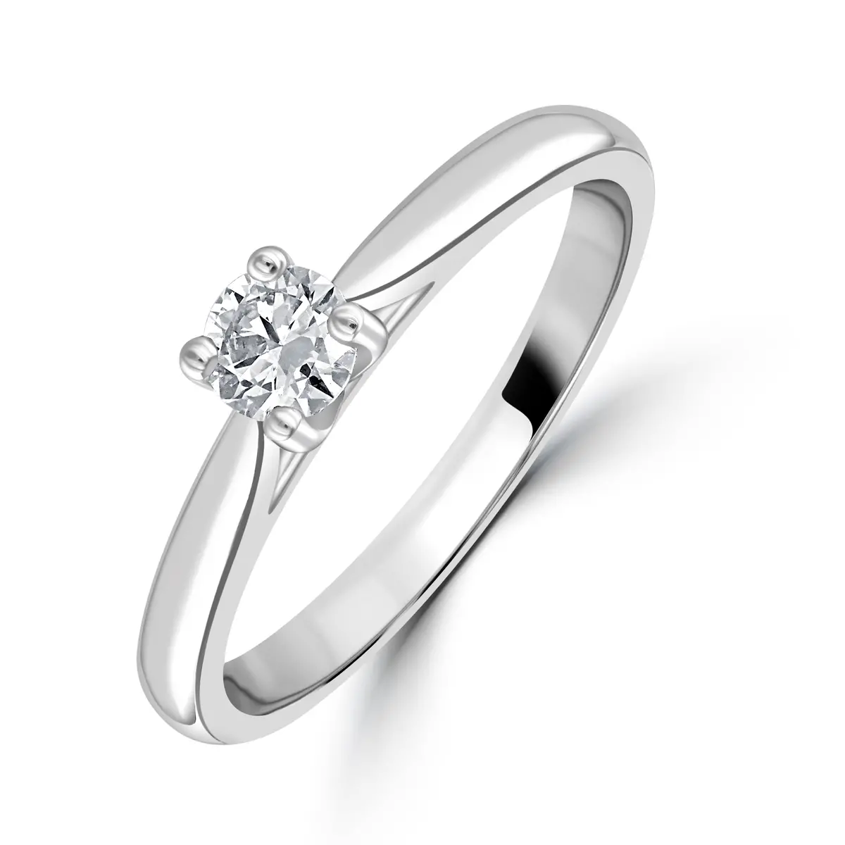 0.25Ct Round Brilliant Cut Diamond Solitaire Platinum Ring 1
