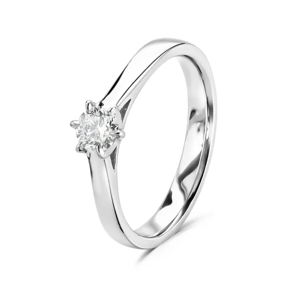 Platinum Solitaire Diamond Ring 1