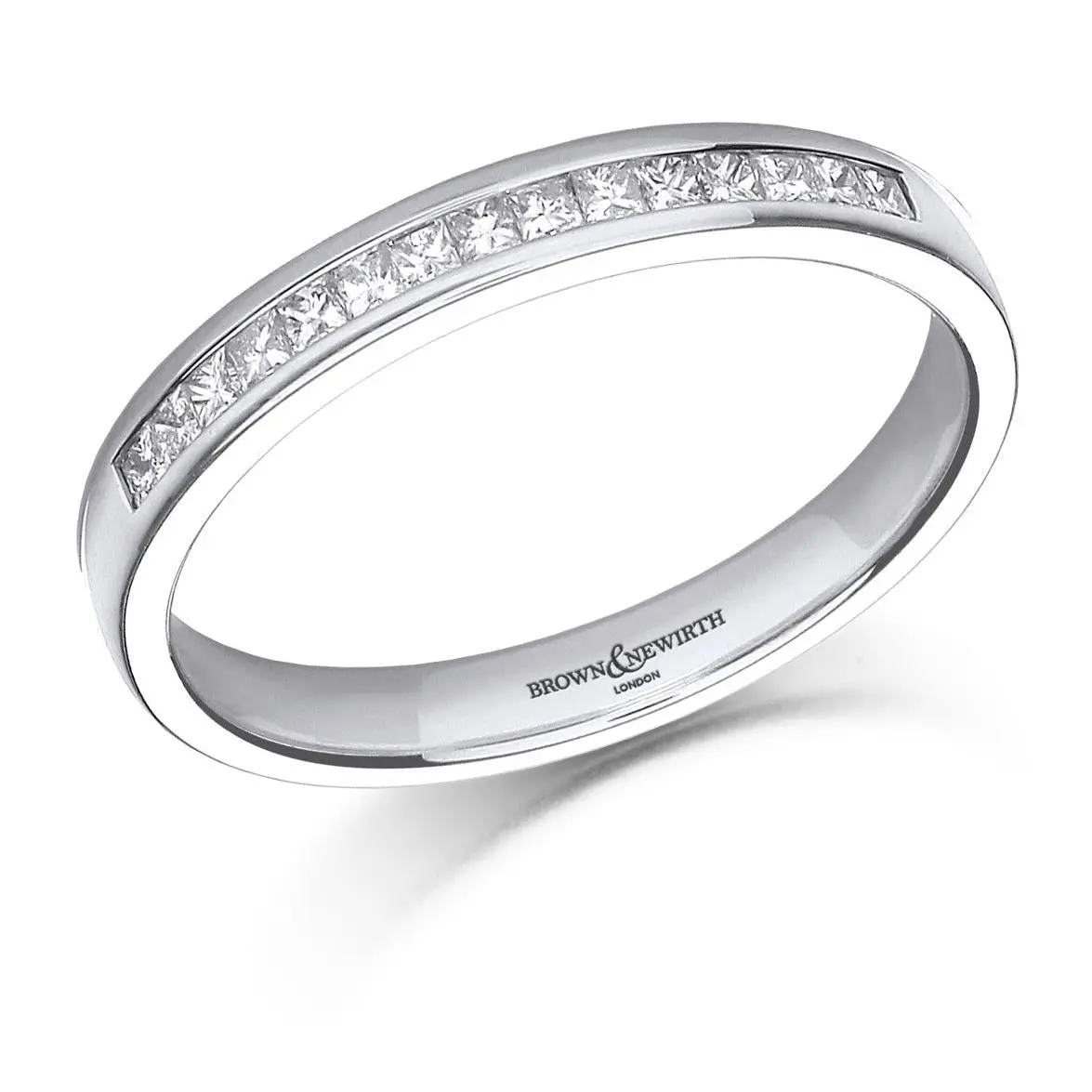 0.20Ct Princess Cut Diamond Channel Set 18Ct White Gold Ring 1
