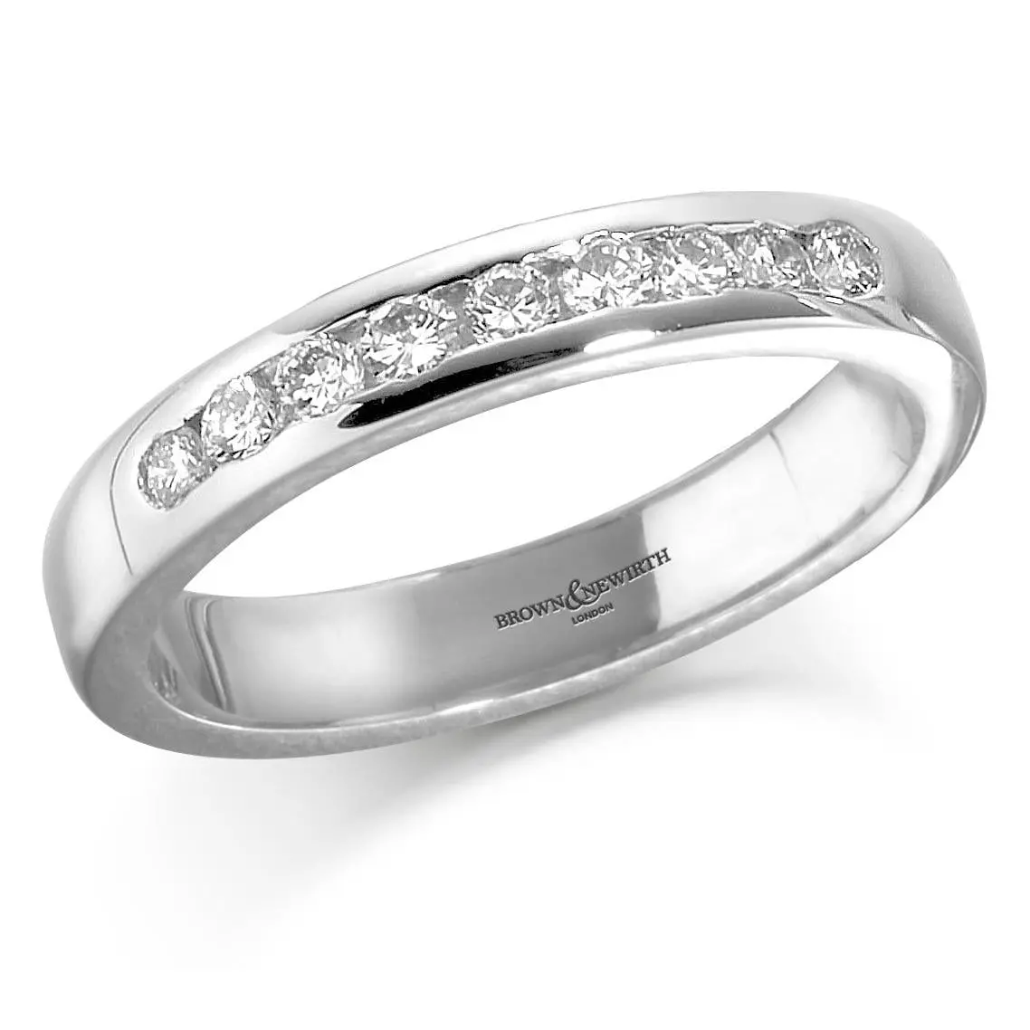18Ct White Gold 9 Dia Channl Set 1