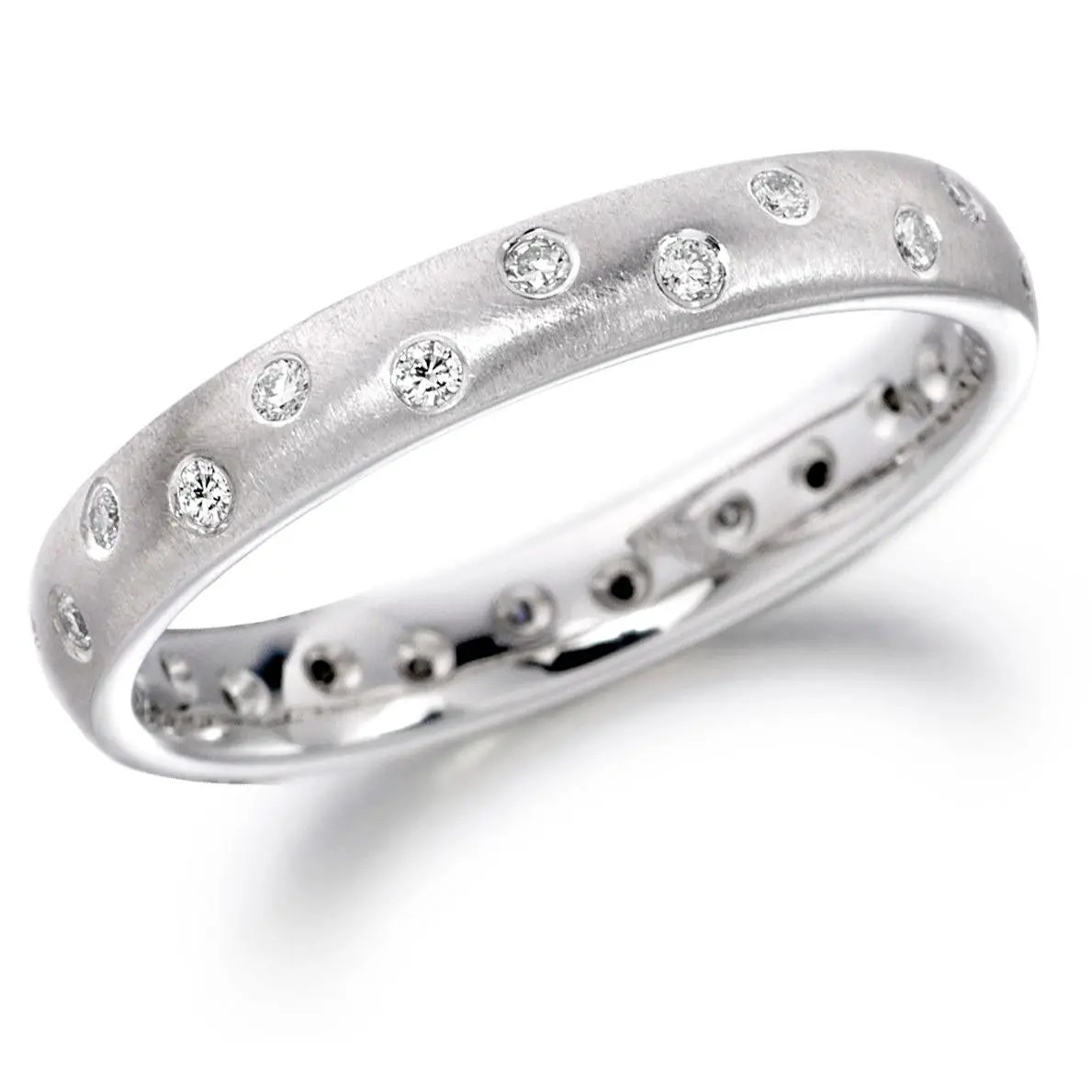 Platinum Scattered Diamonds Band 1