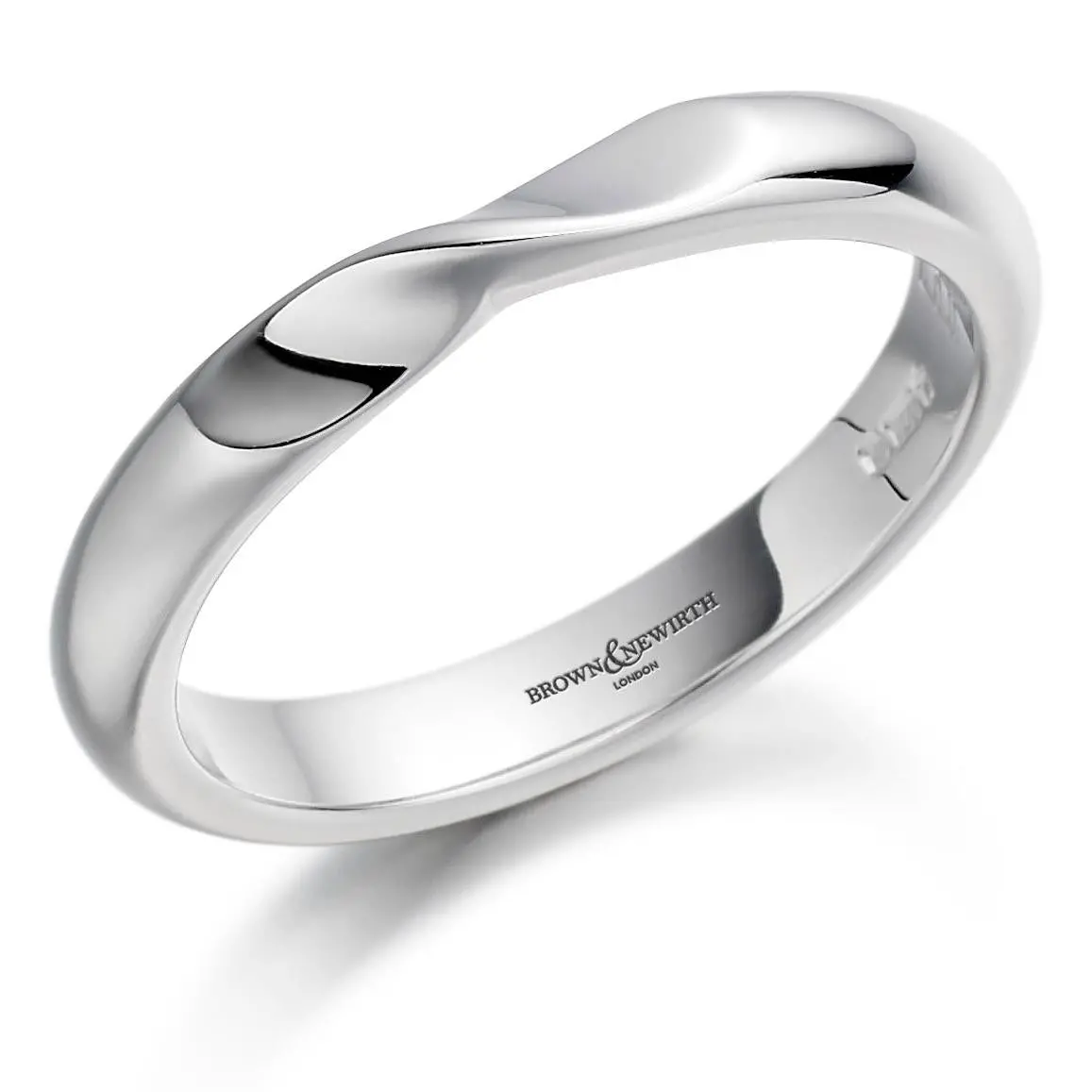 Platinum Twist Wedding Band, Size M 1
