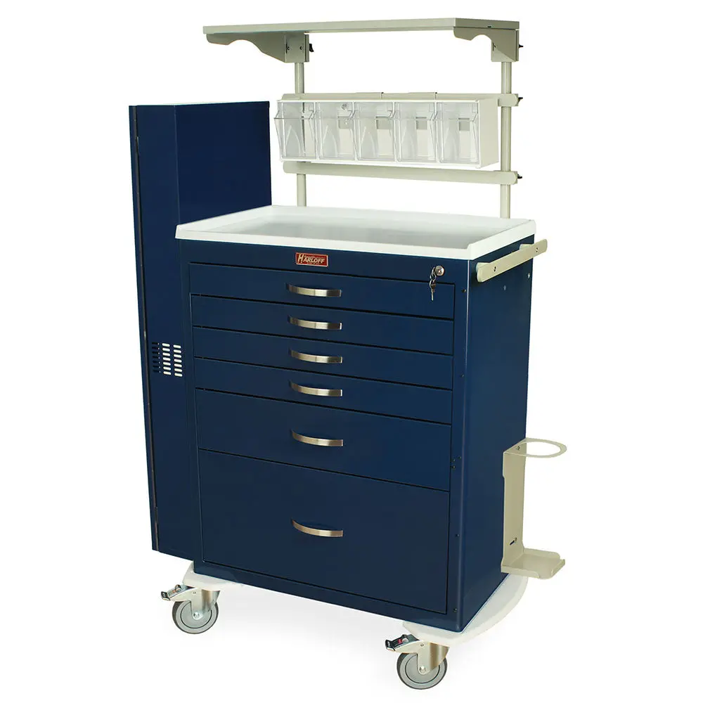 M-Series Tall Treatment Crash Cart With Md30-Airwaypkg Difficult Airway Package 1