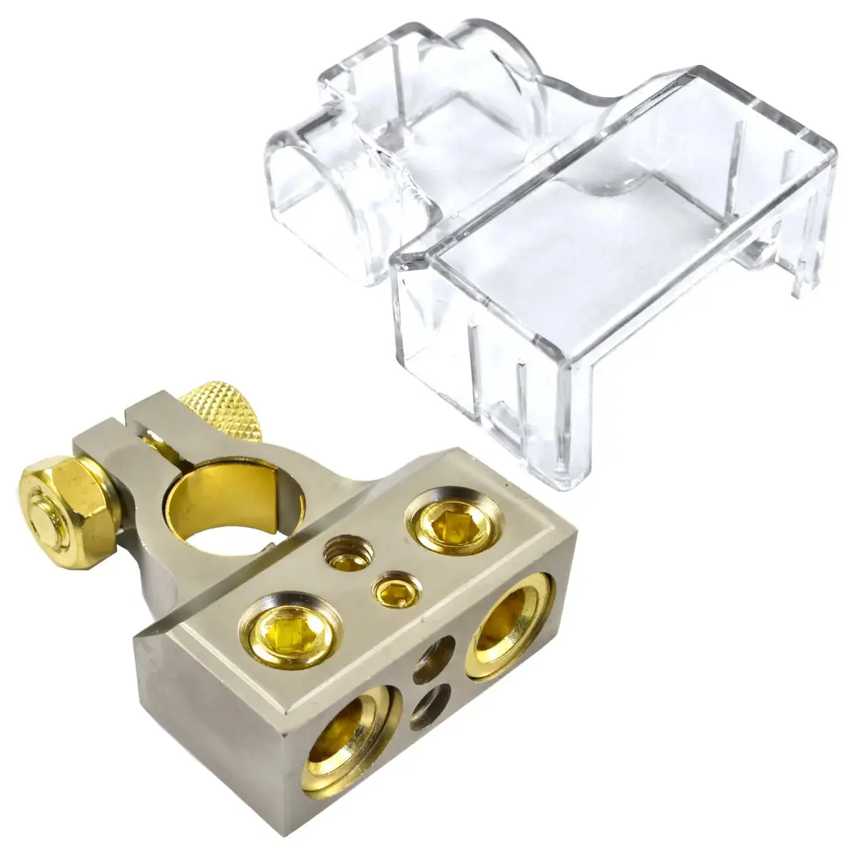 1/0/4/8 Gauge High Quality Positive Or Negative Battery Terminal 4 Outputs 1