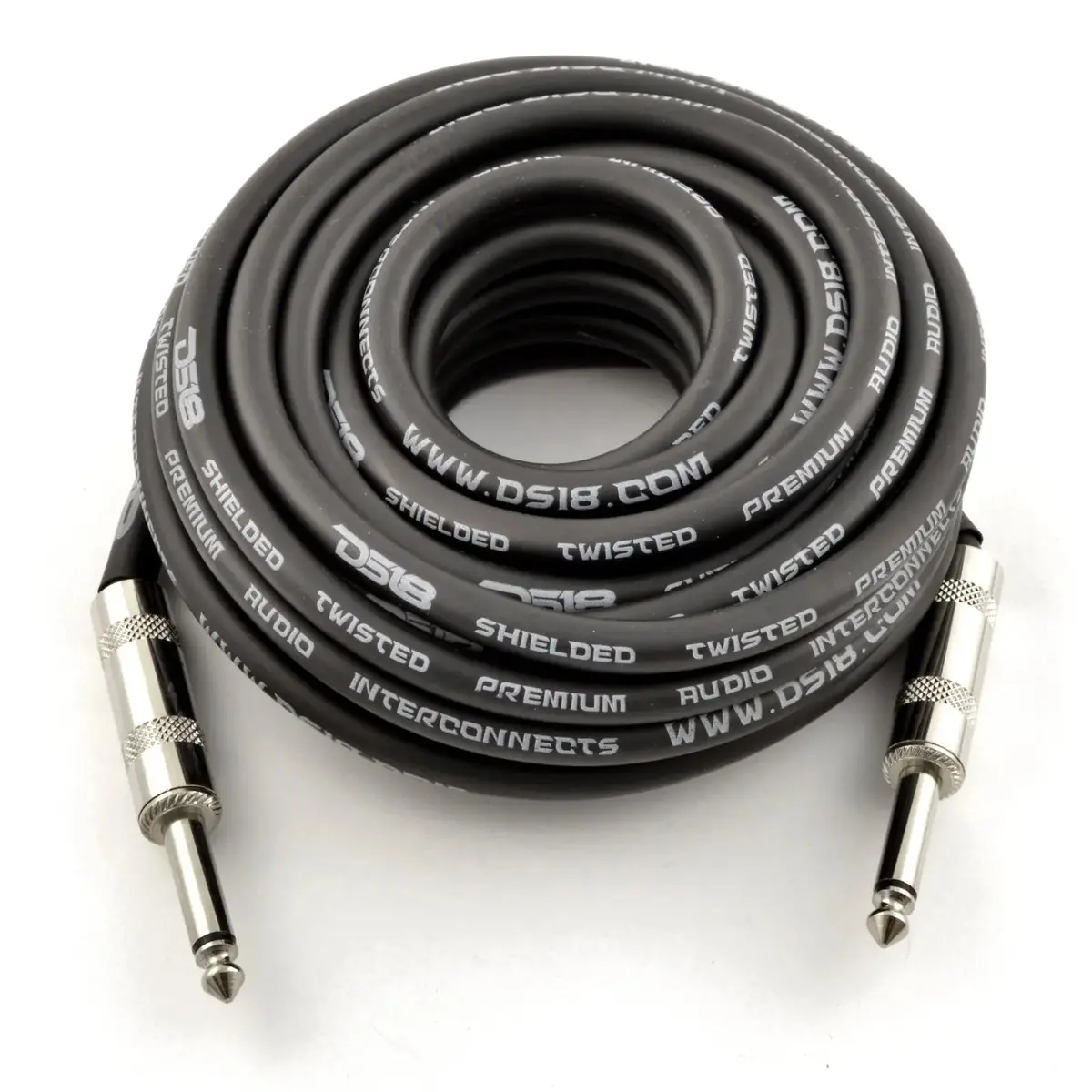 1/4-Inch Ts To 1/4-Inch Ts 14Ga Speaker Cable Audio Connector Black 1