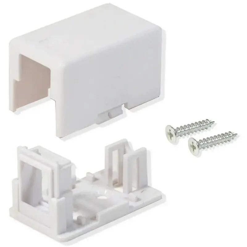 1 Port Keystone Jack Cat5e/Cat6 White Surface Mount Box 1