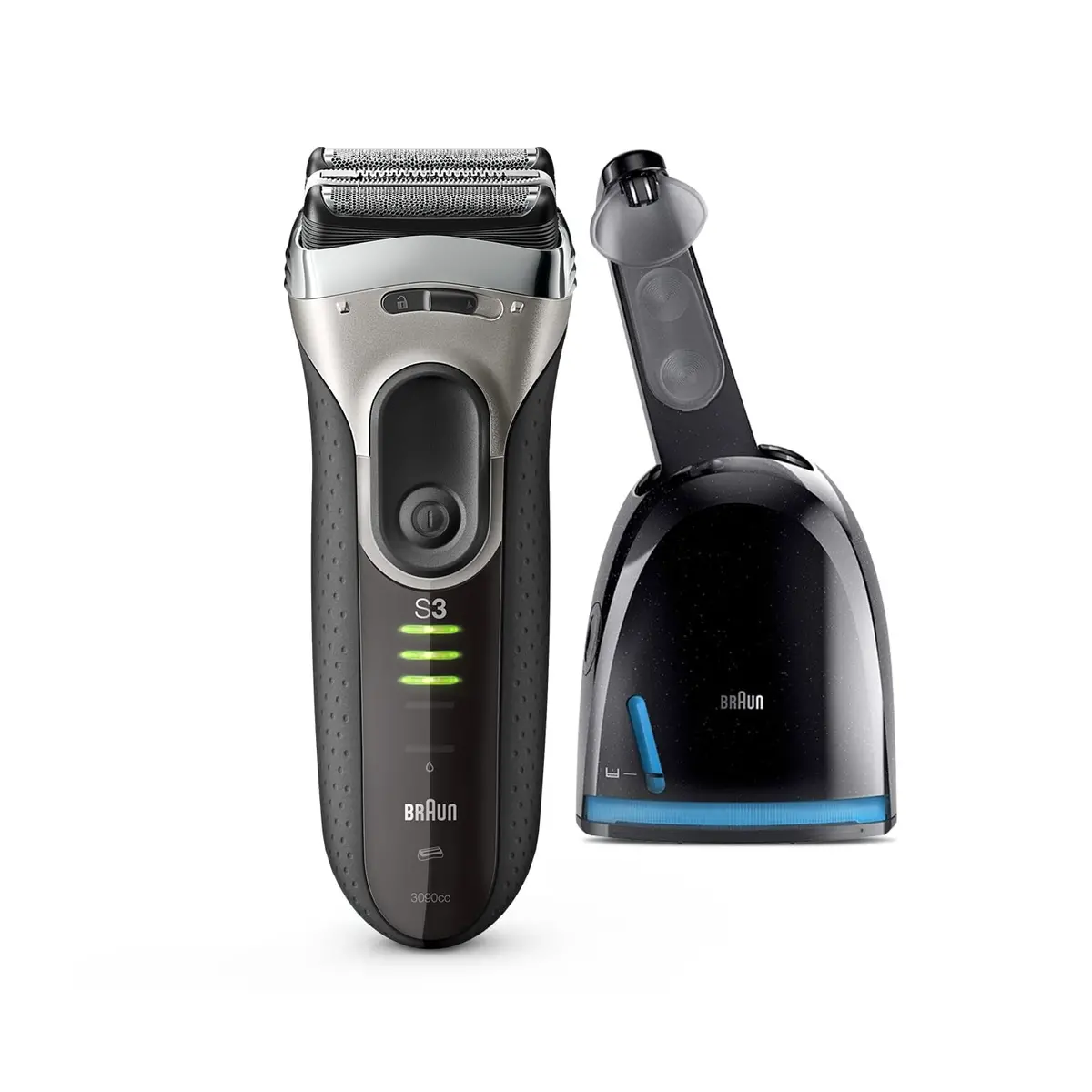 Braun Series 3 Proskin 3090Cc Rechargeable Electric Shaver W/ Clean & Charge Station 1