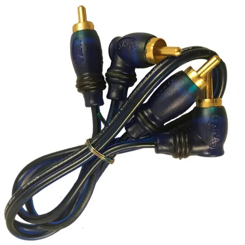 1.5 Feet Rca Cable Gold Plated High Performance Right Angle For Home Or Car Audio 1