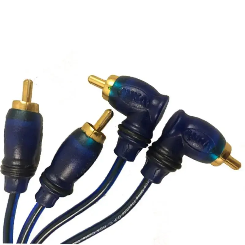 1.5 Feet Rca Cable Gold Plated High Performance Right Angle For Home Or Car Audio 2