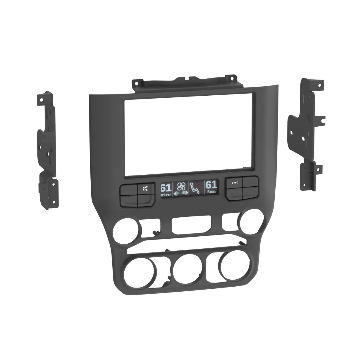 Metra 107-Ch6b Double Din Installation Kit With 8.4” Screen & Dz Climate For Select Ram Trucks 2019-Up 1