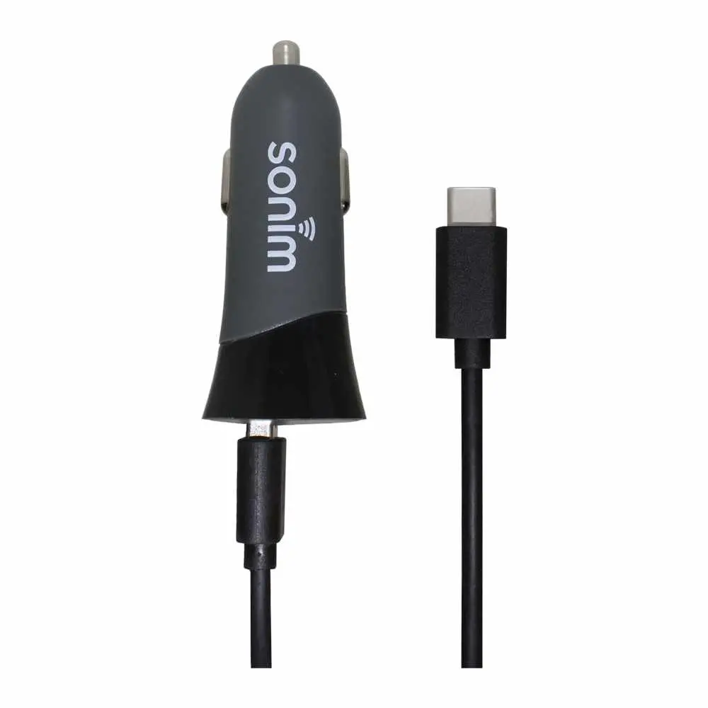 Sonim Car Charger Dual Usb Qualcomm 3.0 W/ Type-C Charging Cable 5Ft For Xp8/Xp5s 1