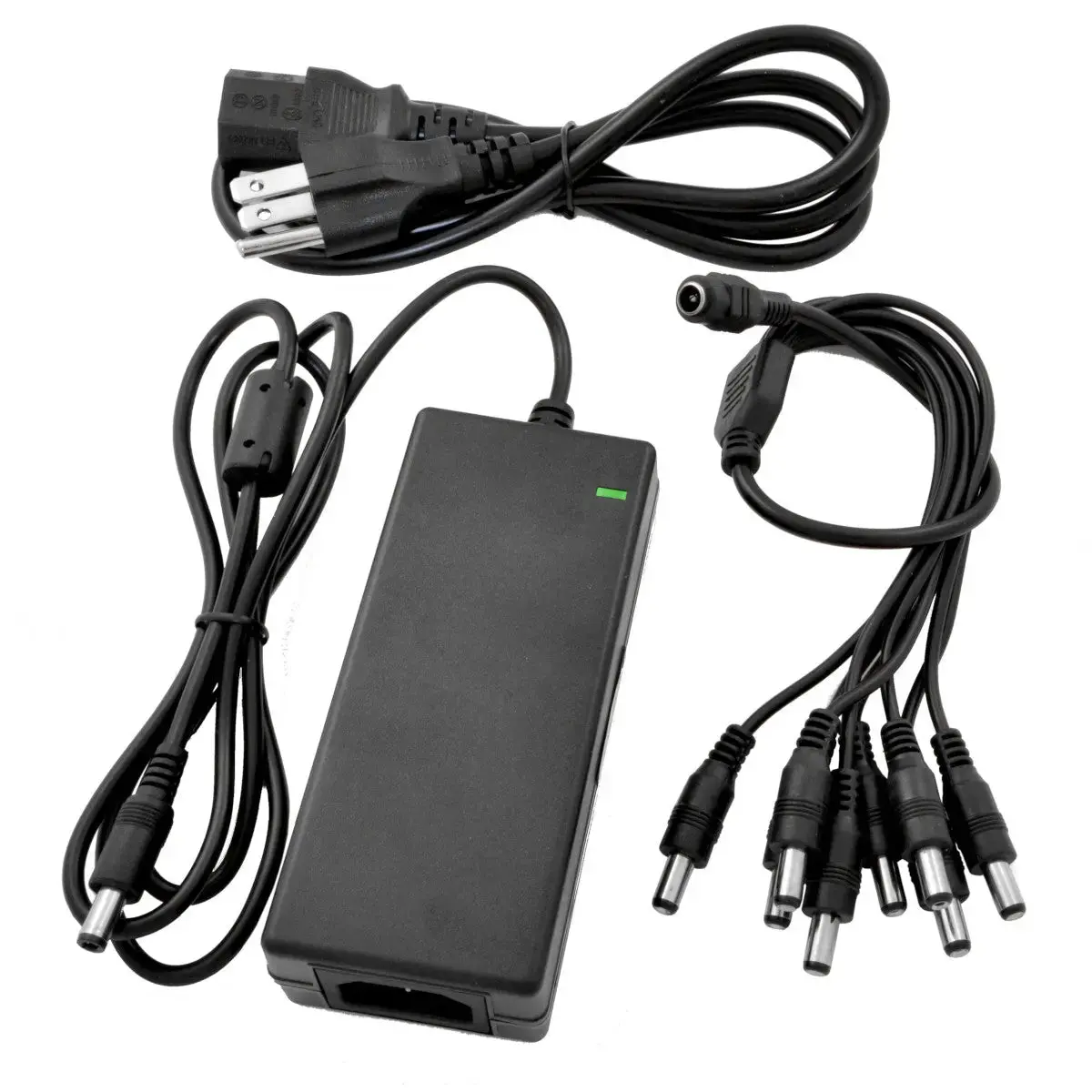 12V Dc 5A Power Supply Adapter With 8 Channel Cctv Camera Power Splitter Cable Ul Listed 1