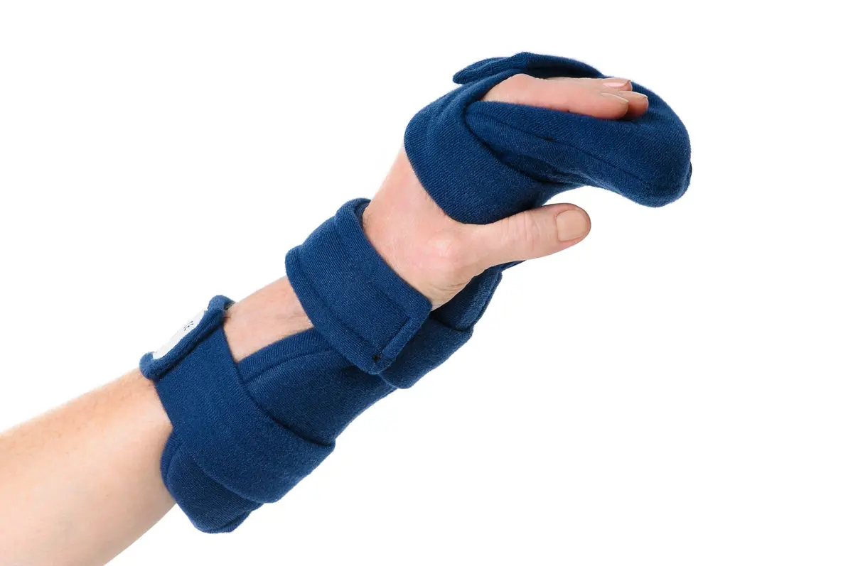 Adult Navy Blue Terry Cloth Comfysplints Hand Wrist 1