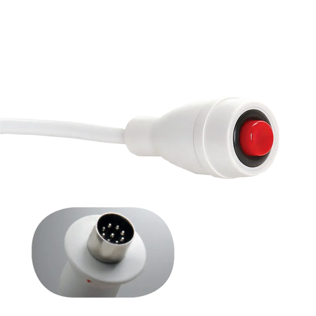 White Econocall Call Cord For Rauland, 9-Pin Din 1