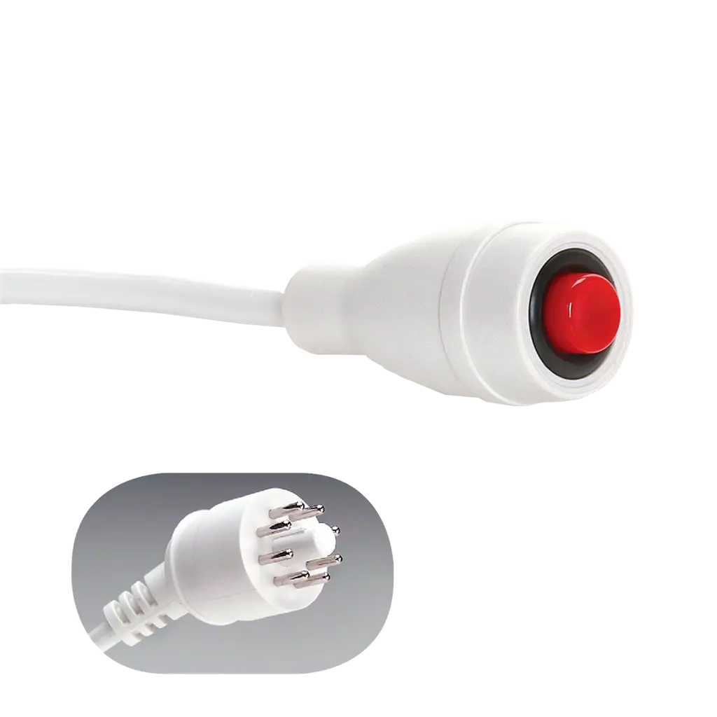 White Econocall Call Cord For Ektacom, 8-Pin 1