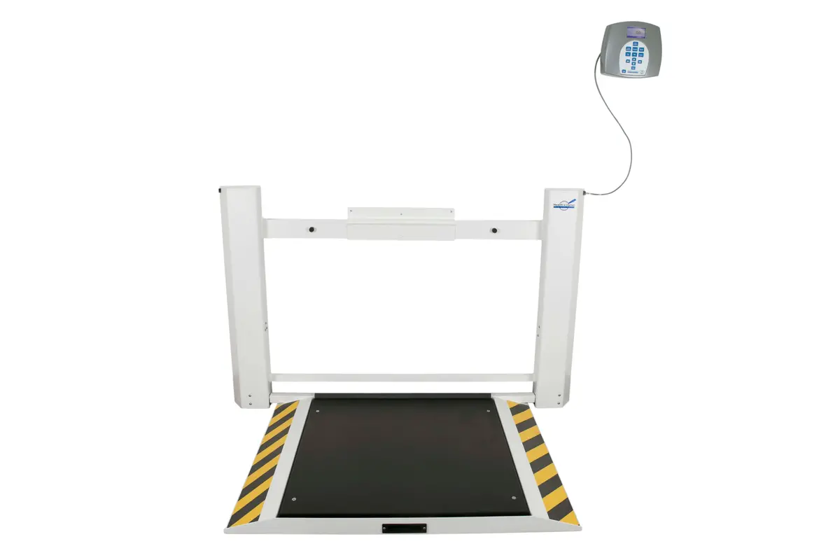 Antimicrobial Wall-Mounted Fold-Up Wheelchair Scale 1