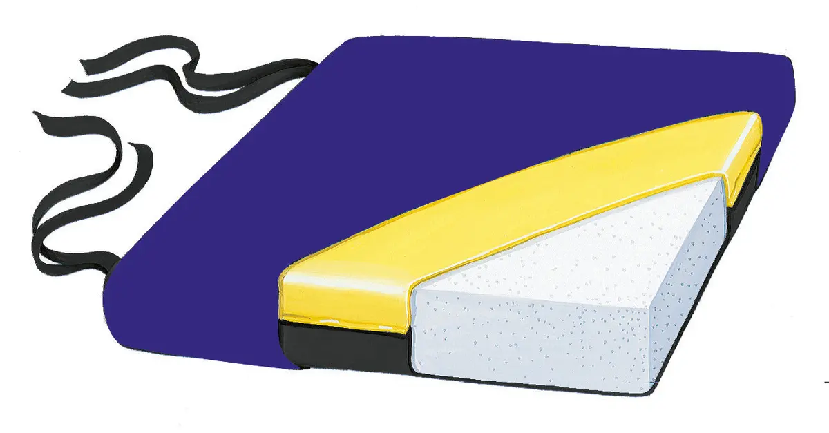 Comfort Foam 18" Two Color Vinyl E-Z Rise Cushion, 4"H 18"W X 16"D X 4"H Ea 1