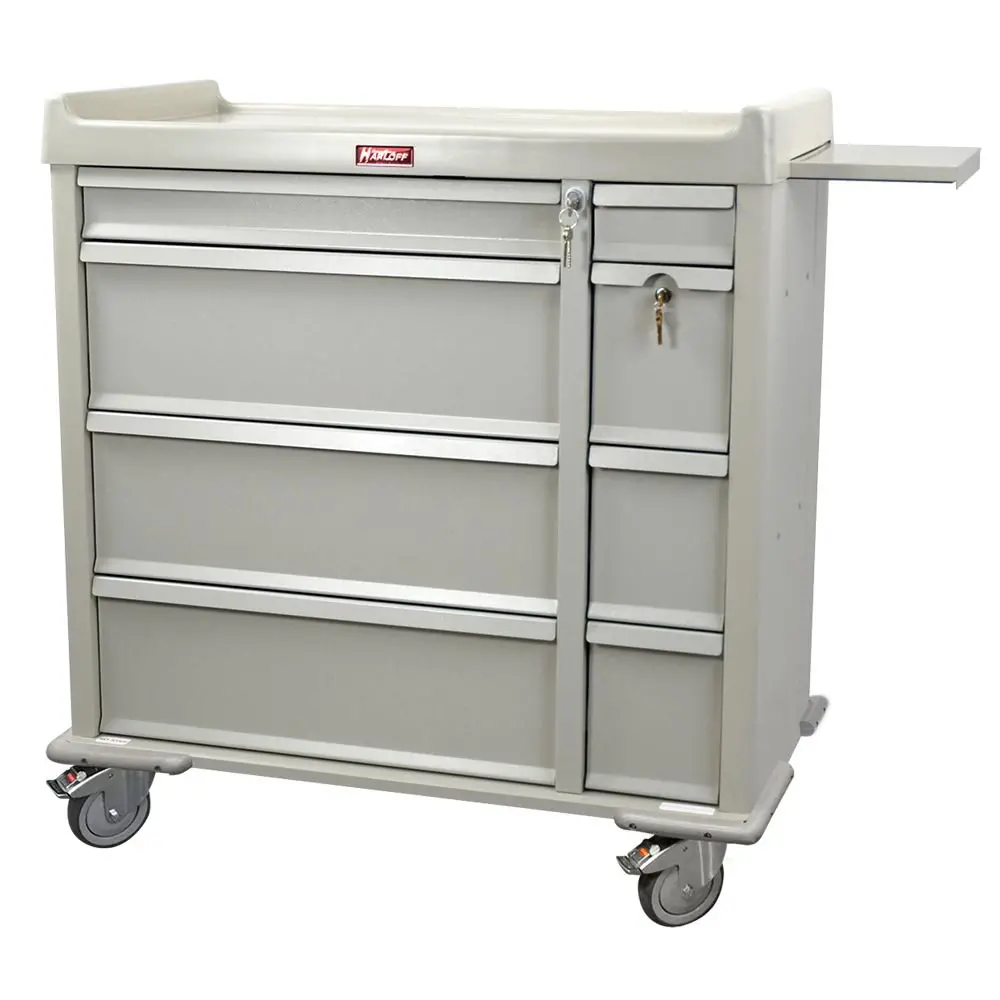 Punch Card Medication Cart High Gloss Finish Forest Green 1